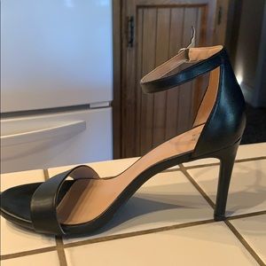 Black strapped heels
